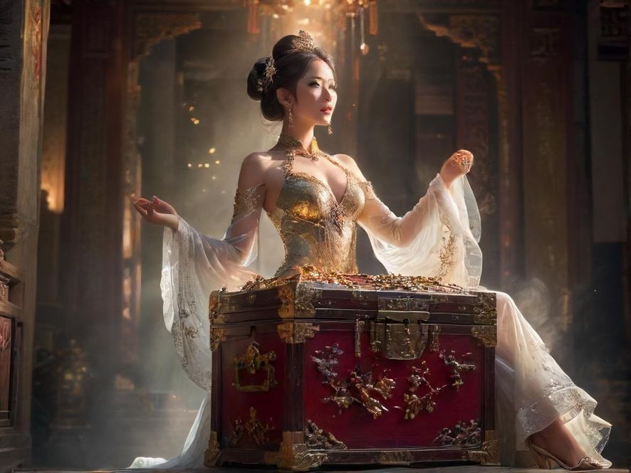 一个打开的宝箱,光芒四射,象征着发现和惊喜