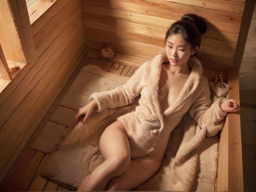 全国桑拿蒲典现代风格休息区场景