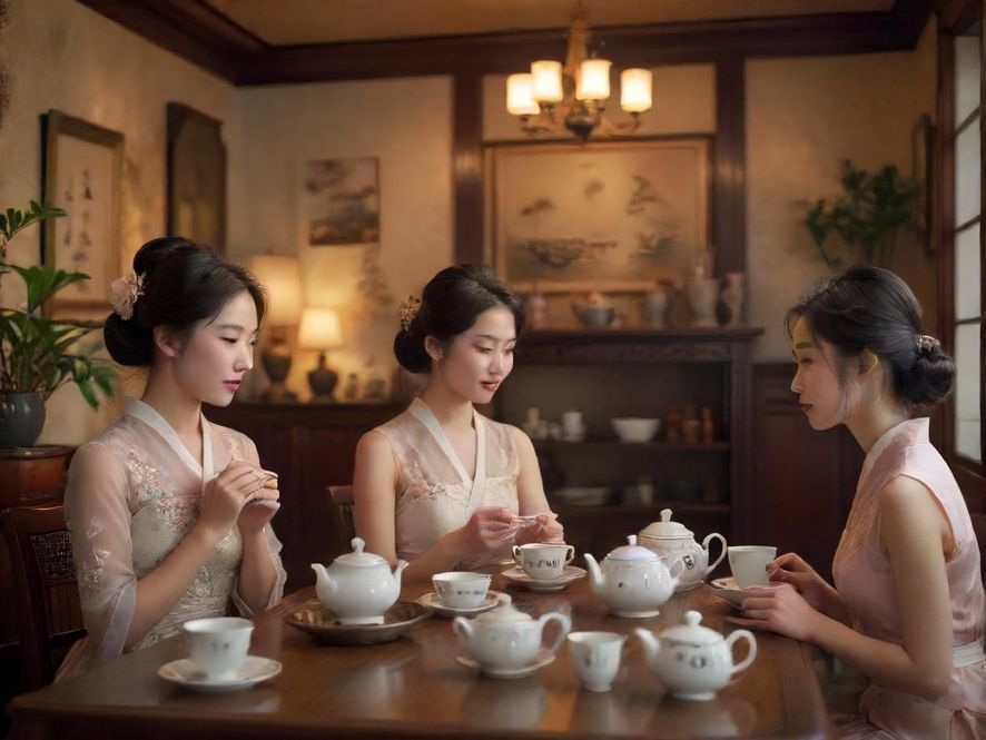 广州白云区特色休闲场所,茶艺空间一角,品茶论道