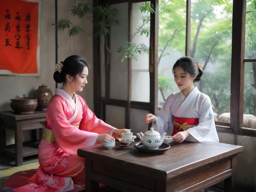 广州茶社的温馨复古氛围