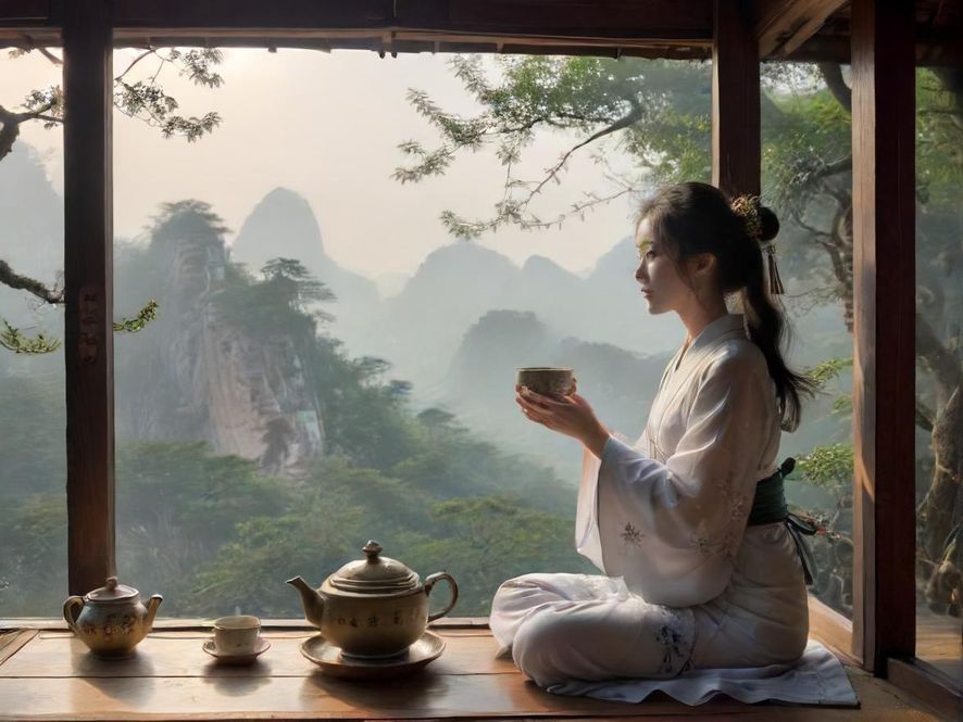 广州某会所典雅茶歇区