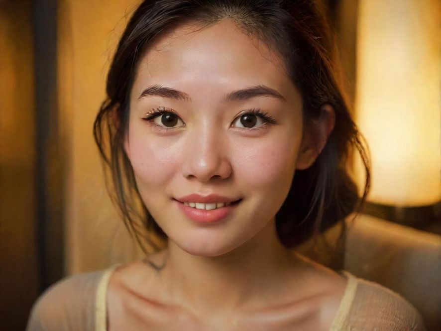 深圳龙华高端美女工作室的佳人，面带温柔笑容，充满亲和力