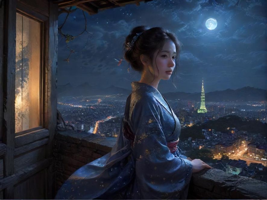 在深圳夜景前浏览蒲桑论坛