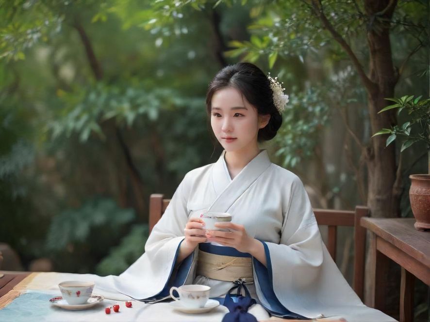 一间布置温馨、光线柔和的私密茶室，茶具摆放整齐，营造出轻松惬意的氛围，让人联想到高端休闲会所的场景。