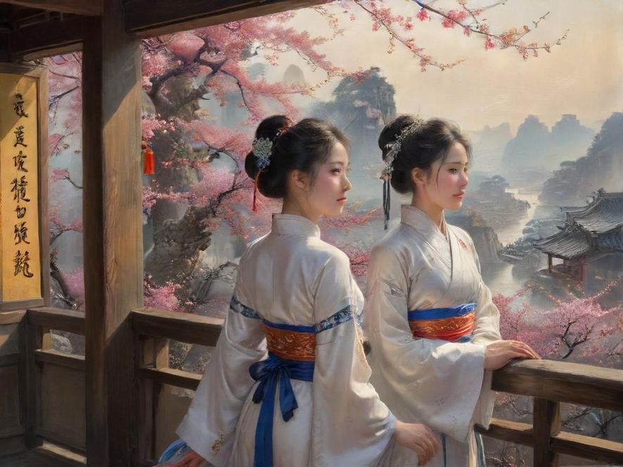 手机微信界面与模糊人像背景