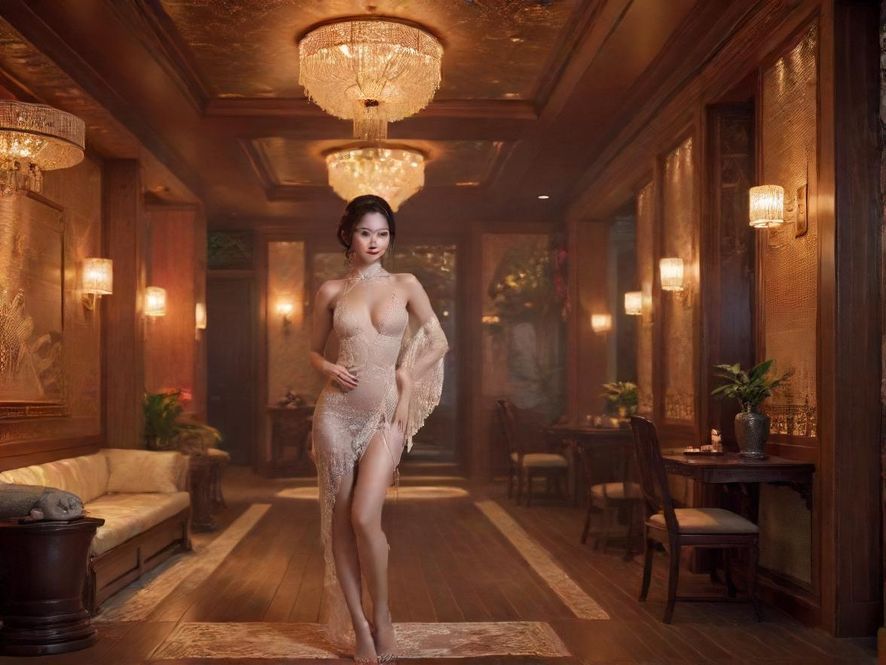 广州豪华桑拿会所大堂全景