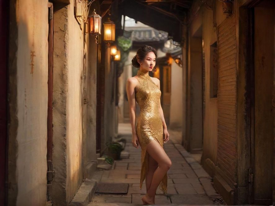 广州老街巷道里隐藏的茶室入口