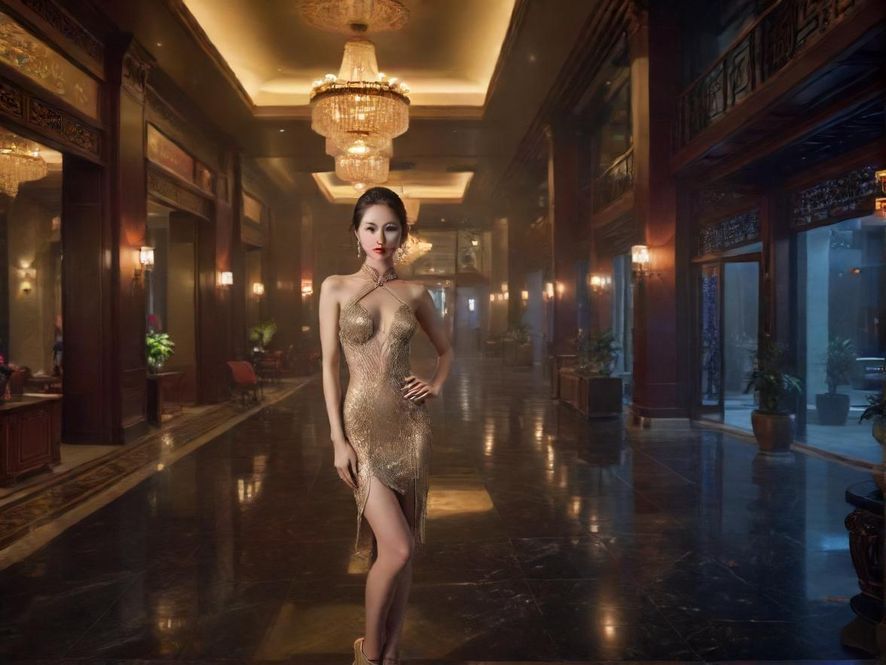 高端休闲会所大堂，宽敞且有格调