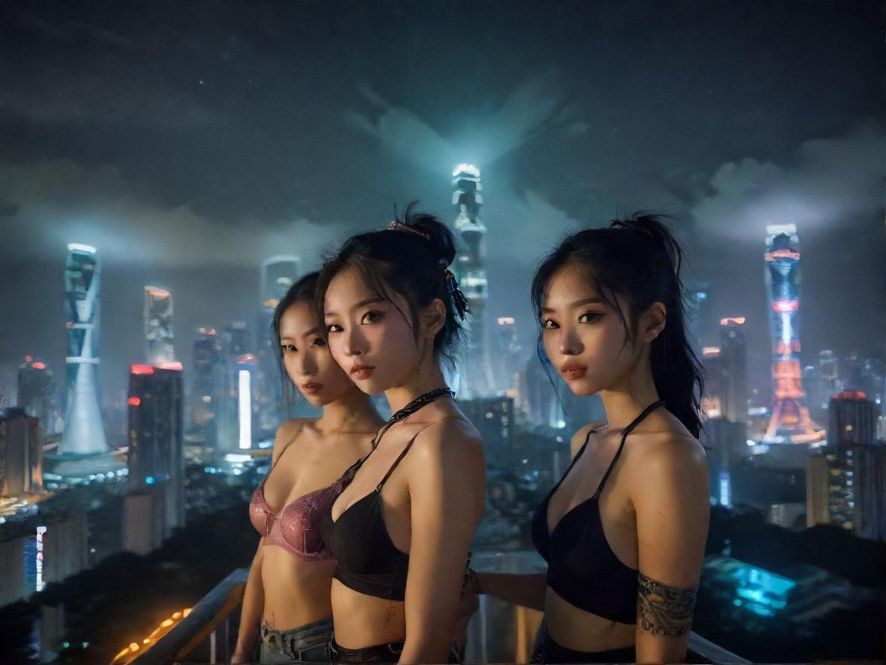 深圳璀璨的夜晚,高楼林立,灯火辉煌,展现着都市的活力与魅力。