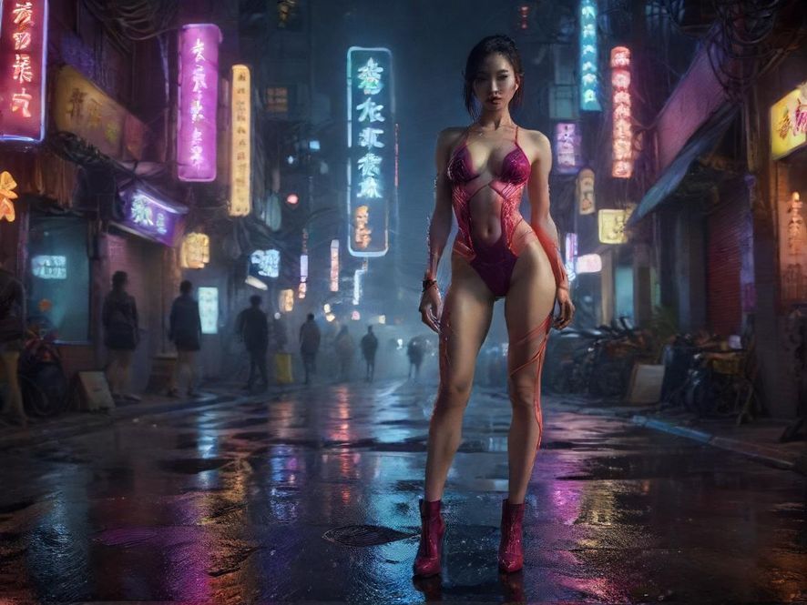 都市夜色中的信息流