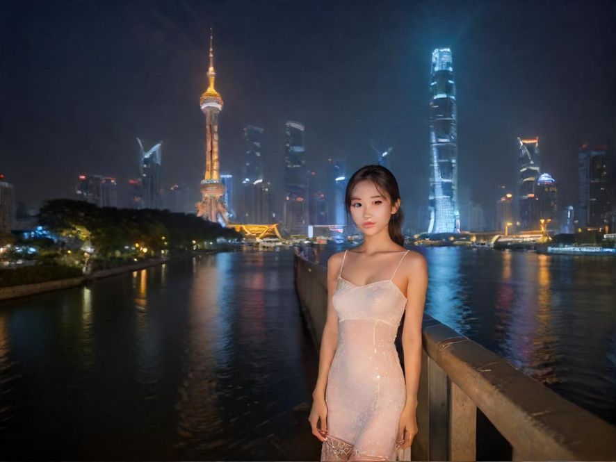 广州珠江夜游休闲场景