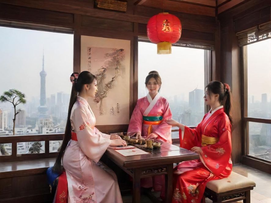 熟女楼凤私密会所室内场景