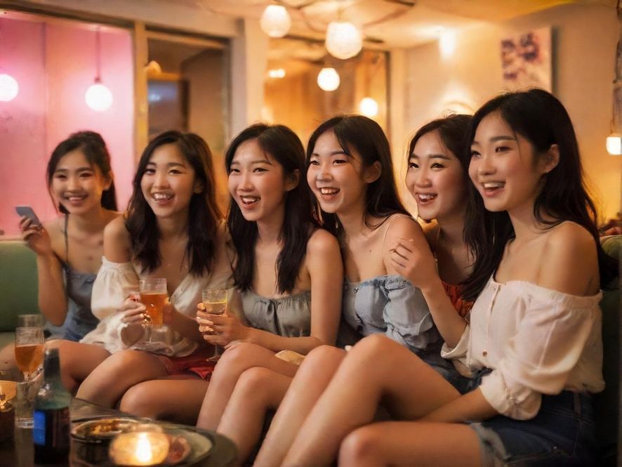 犬马社区条友室内聚会欢乐场景