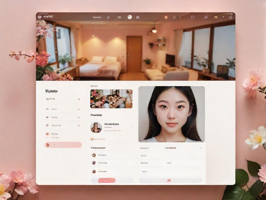 花社区注册页面温馨展示