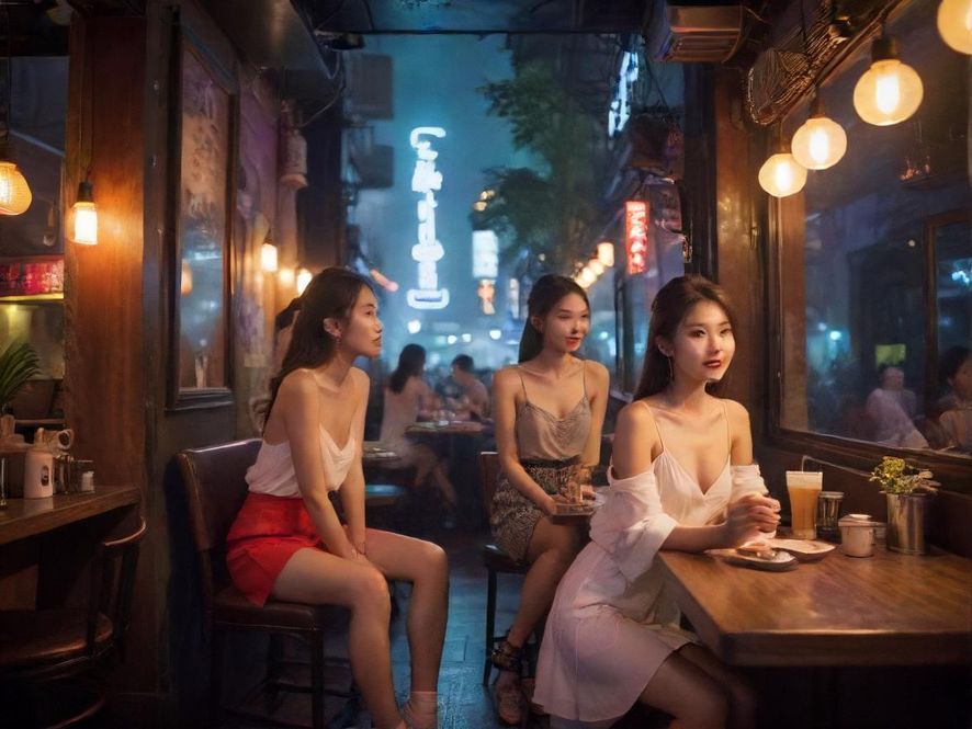 广州休闲娱乐街头场景