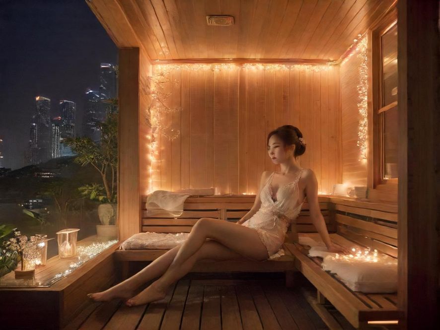 广州夜场桑拿会所温馨休息区一角