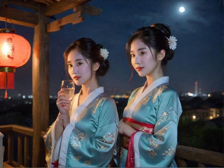 夜场派对热闹场景