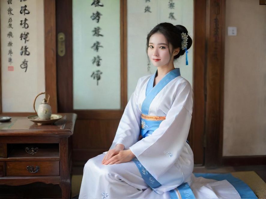 一个用户坐在沙发上,正在浏览手机上的百花阁论坛页面