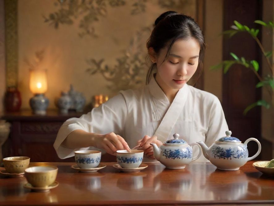 深圳光明喝茶工作室茶艺师表演场景