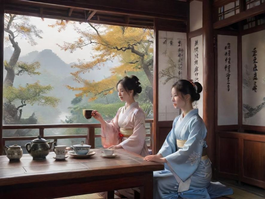 广东特色休闲场所内部景象