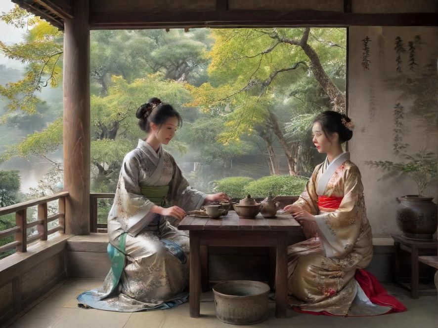 广州隐藏茶社复古风格一角