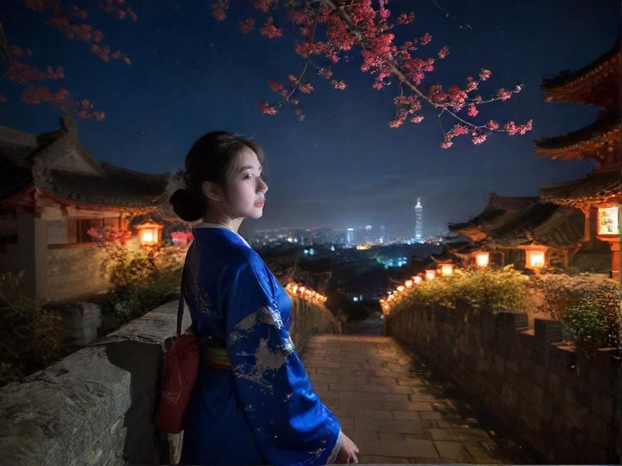 深圳城市夜景流光溢彩