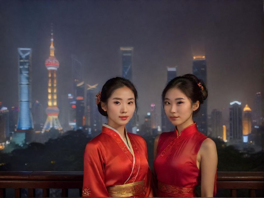 广州夜色下的特色茶馆氛围