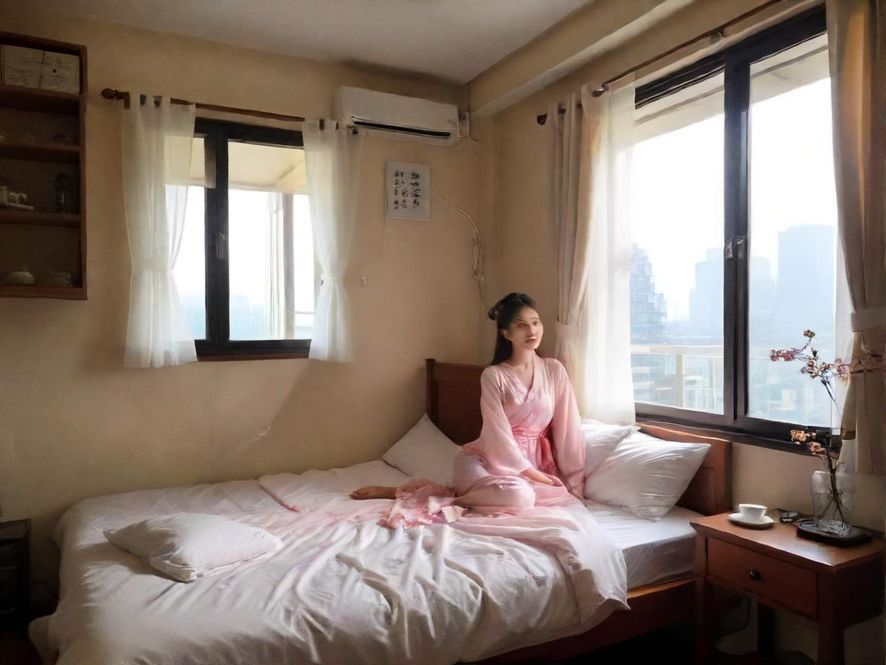 一位女性在家中享受专业的上门按摩服务,面容放松,环境温馨。