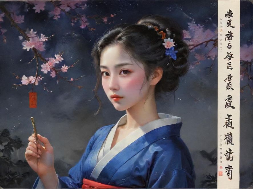 深圳夜晚,一位时尚女性走在霓虹闪烁的街头,背影充满魅力与神秘感。