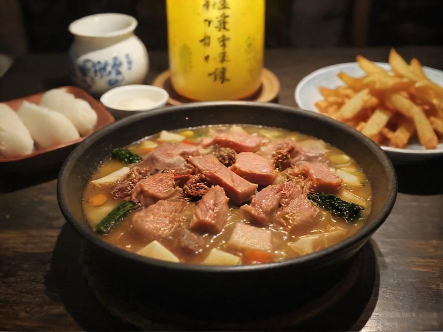 亚洲湾繁华夜市，各种美食摊位灯火通明，人潮涌动。