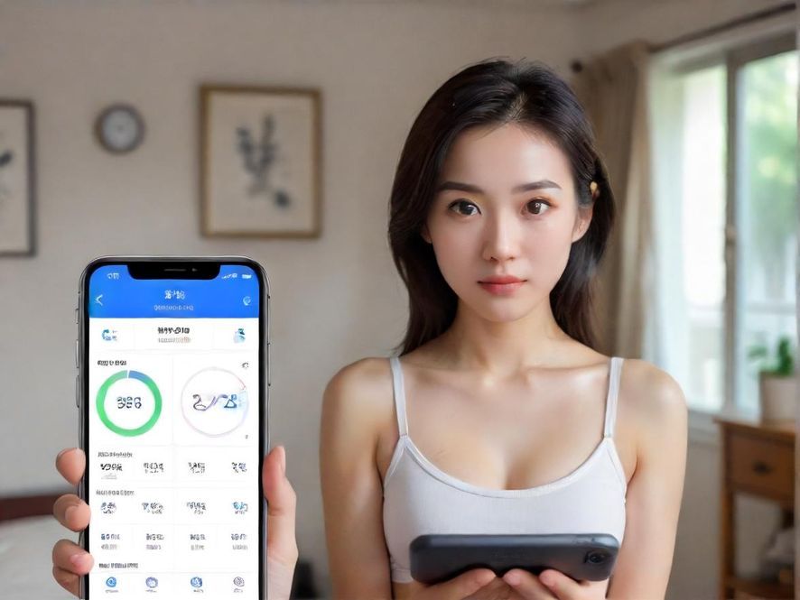 一位女士在家中舒适地使用手机浏览广州花社区优质老师app