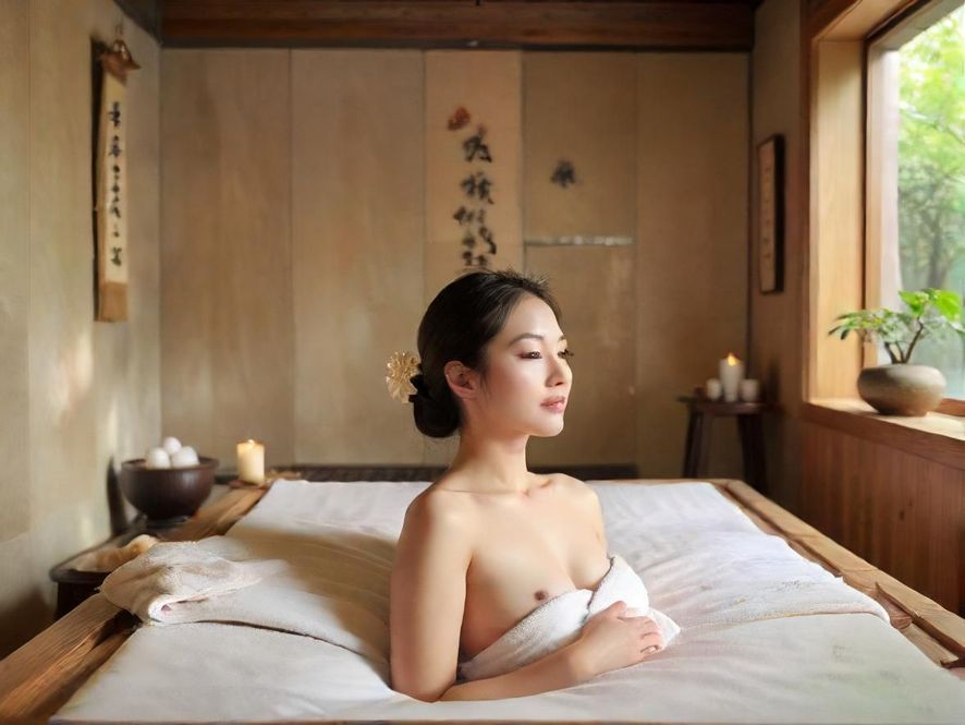 广州一家私密SPA理疗室的特写镜头,展现了温馨宁静的氛围和柔和的灯光,营造出极致放松的体验。