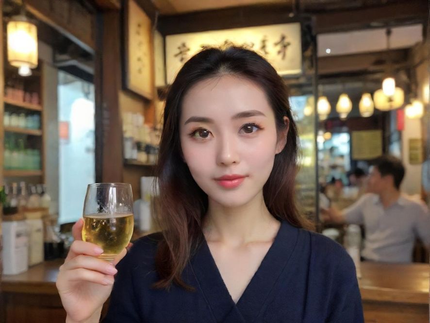 一位金发碧眼、面带微笑的外国美女,特写镜头下展现出迷人风采,背景是柔和光线下的高级酒店休息区,营造出私密而优雅的氛围。